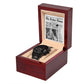 The Father Times - Black Chronograph Watch For Dad