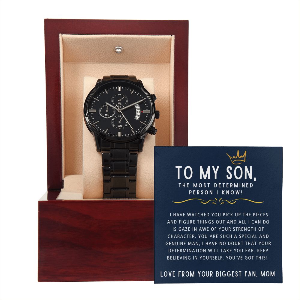 You've Got This - Black Chronograph Watch For Son