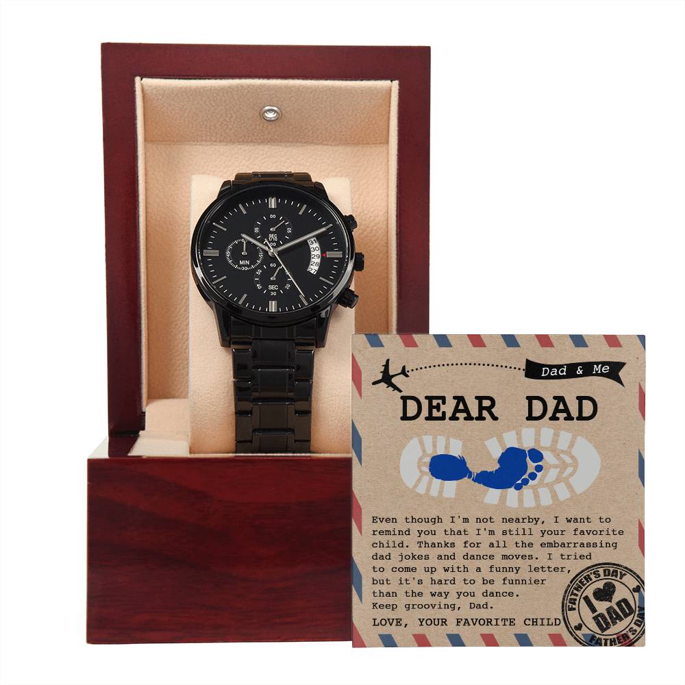 It's Hard To Be Funnier - Black Chronograph Watch For Dad