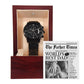 The Father Times - Black Chronograph Watch For Dad