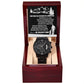 The Strength Of A Mountain - Black Chronograph Watch For Dad
