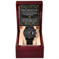 For Always Putting Us First - Black Chronograph Watch For Dad