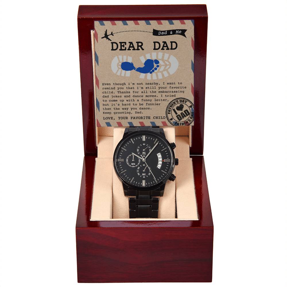 It's Hard To Be Funnier - Black Chronograph Watch For Dad