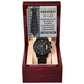 The Man Reading This Message - Black Chronograph Watch For Dad