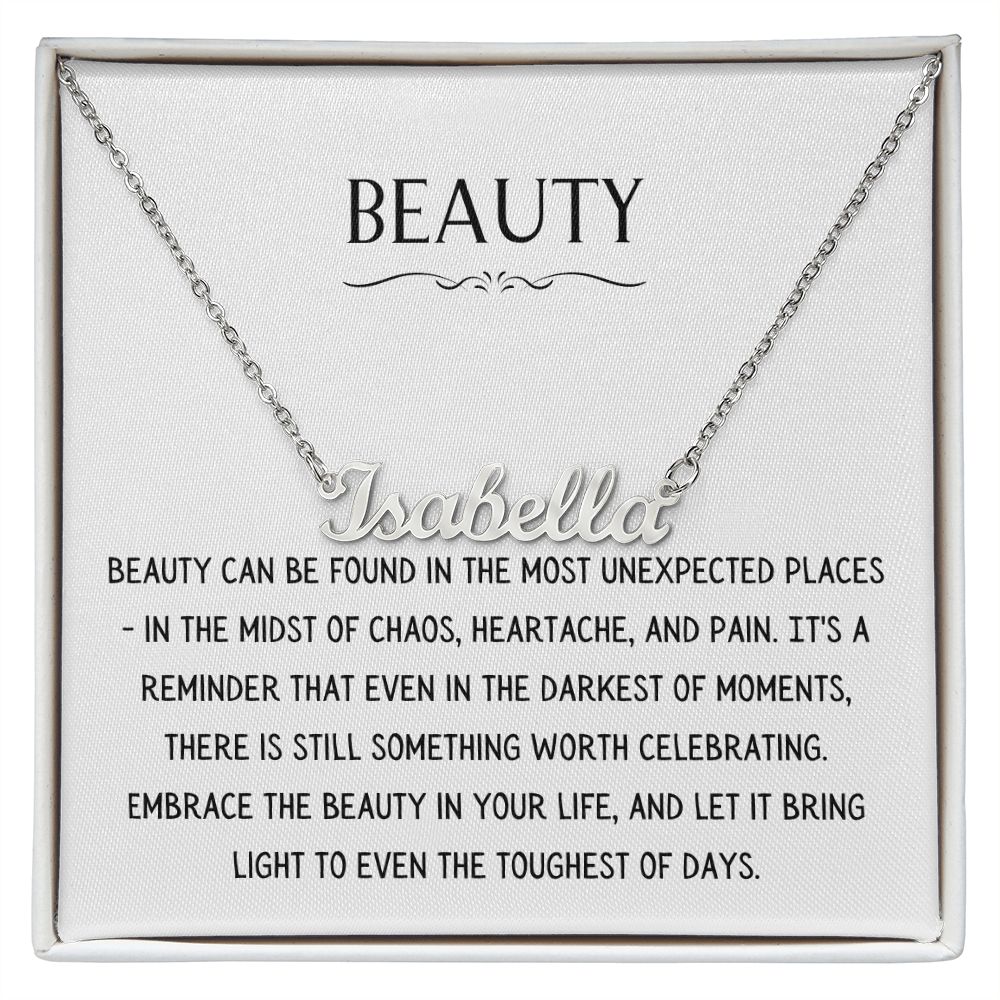 Beauty Necklace - Personalized Name Necklace