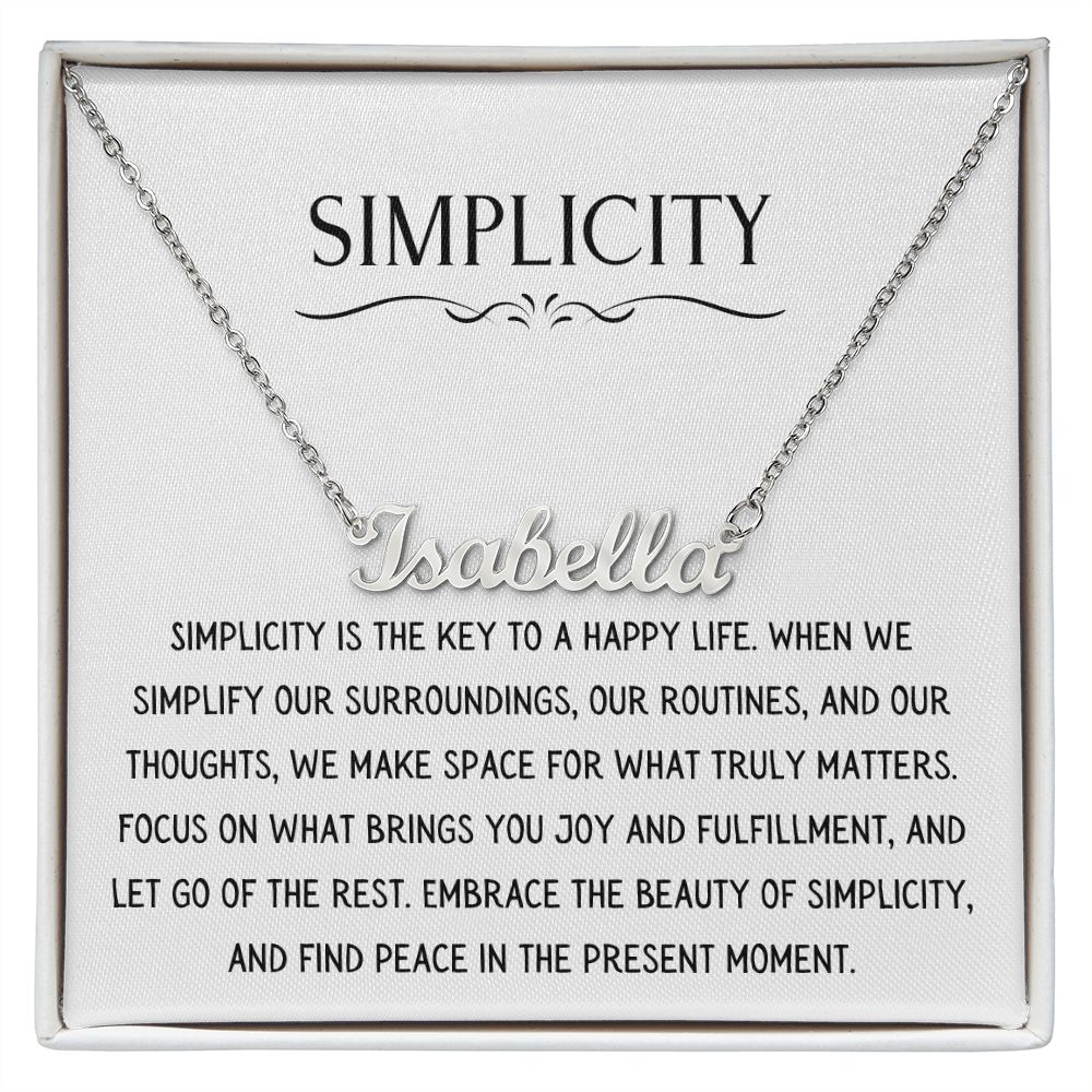 Simplicity Necklace - Personalized Name Necklace