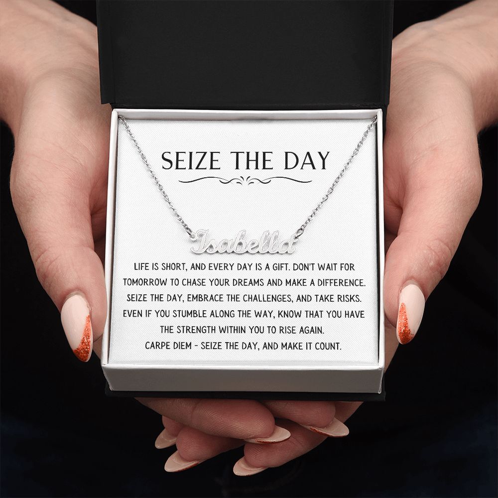 Seize The Day Necklace - Personalized Name Necklace