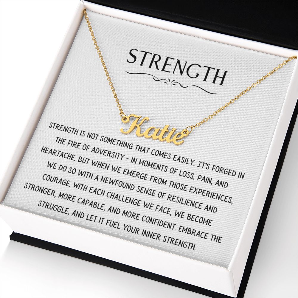 Strength Necklace - Personalized Name Necklace