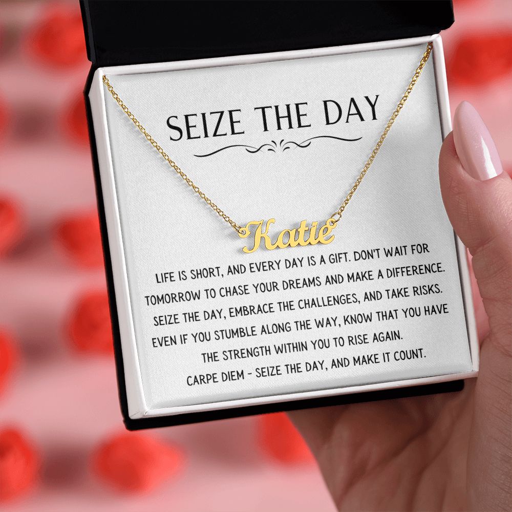 Seize The Day Necklace - Personalized Name Necklace