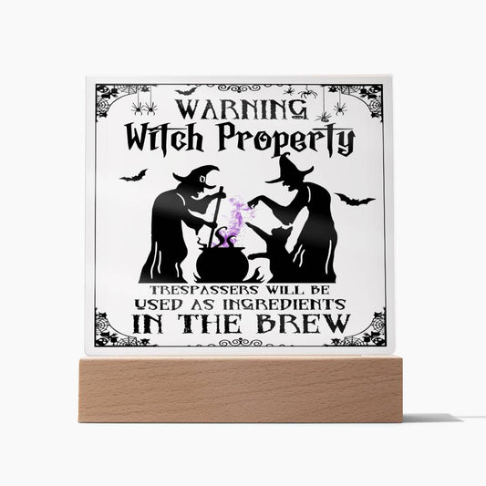 Witch Property - Halloween-Themed Acrylic Display Centerpiece