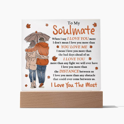 Love You Most - Thanksgiving-Themed Acrylic Display Centerpiece For Soulmate