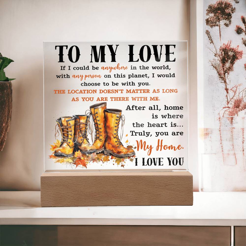 My Love My Home - Thanksgiving-Themed Acrylic Display Centerpiece For Your Love