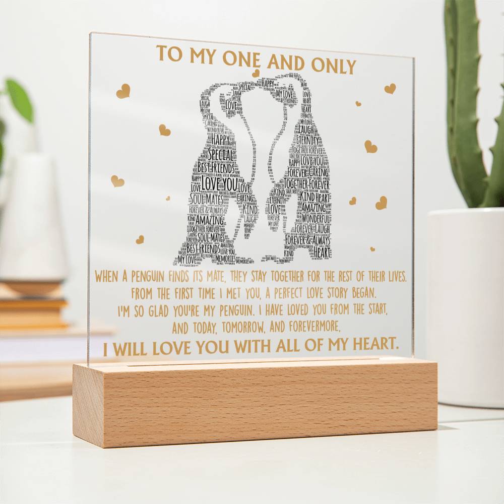 Perfect Love Story - Acrylic Display Centerpiece For Soulmate