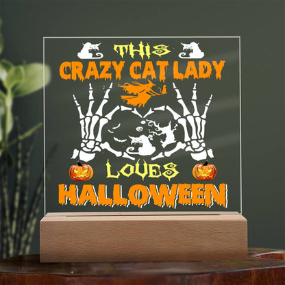 Crazy Cat Lady - Halloween-Themed Acrylic Display Centerpiece
