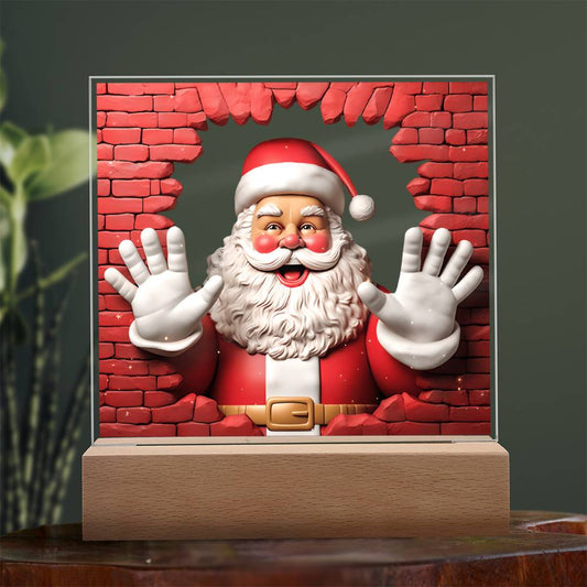 Santa's Surprise - Christmas-Themed Acrylic Display Centerpiece