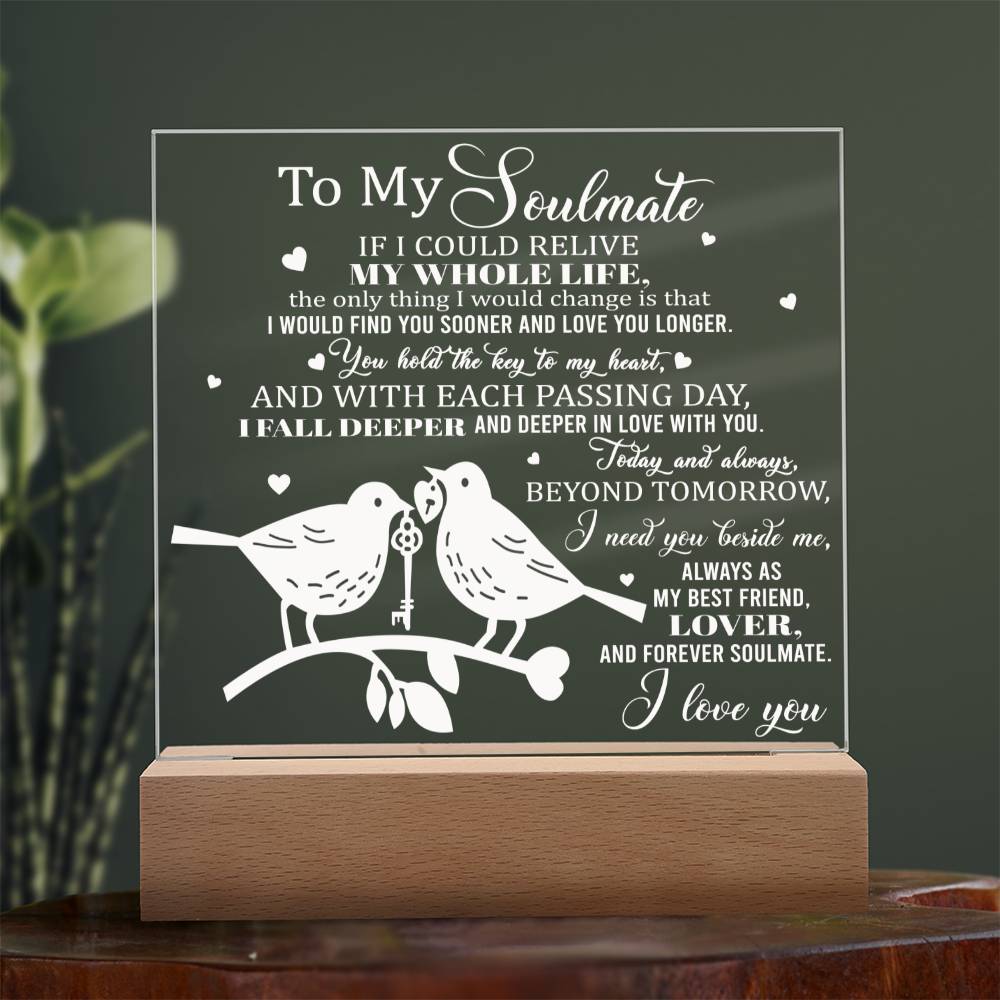Key To My Heart - Acrylic Display Centerpiece For Soulmate