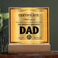 Official Recognition - Acrylic Display Centerpiece For Dad