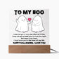 To My Boo - Halloween-Themed Acrylic Display Centerpiece
