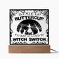 Witch Switch - Halloween-Themed Acrylic Display Centerpiece