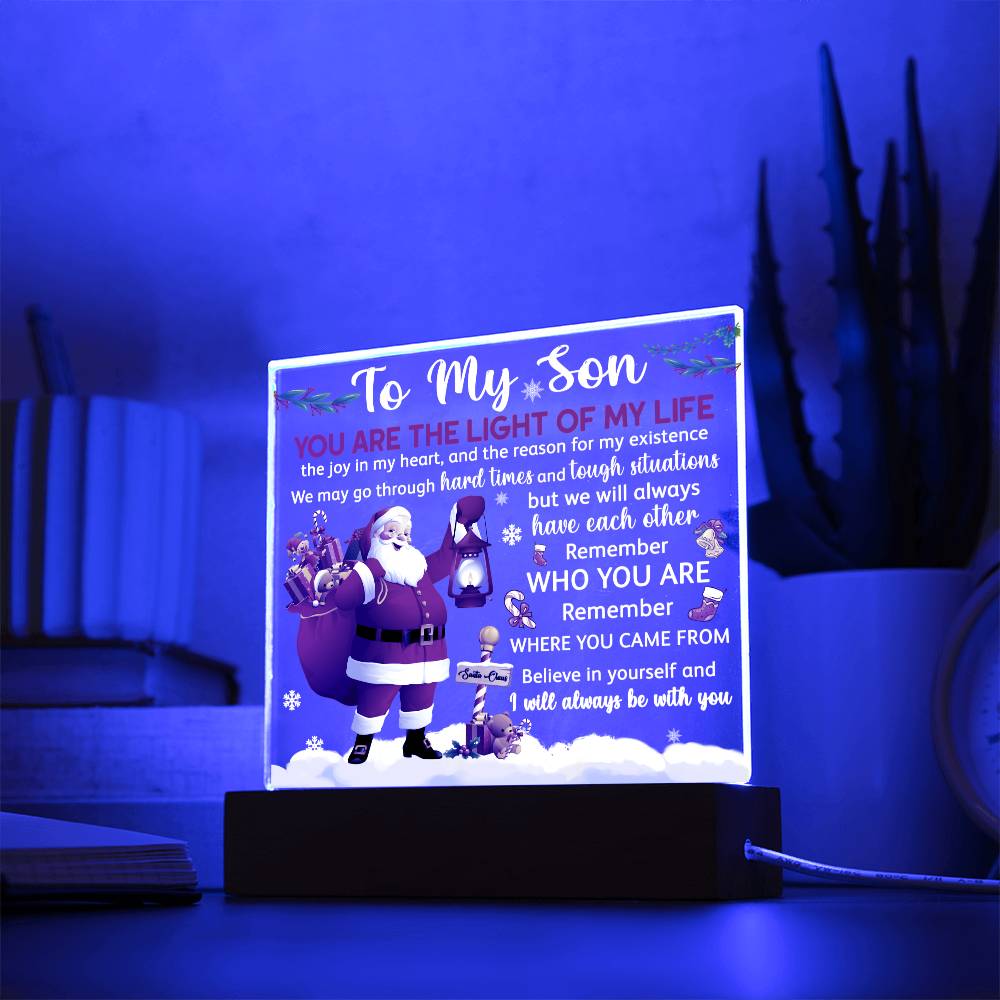 Light Of My Life - Christmas-Themed Acrylic Display Centerpiece For Son