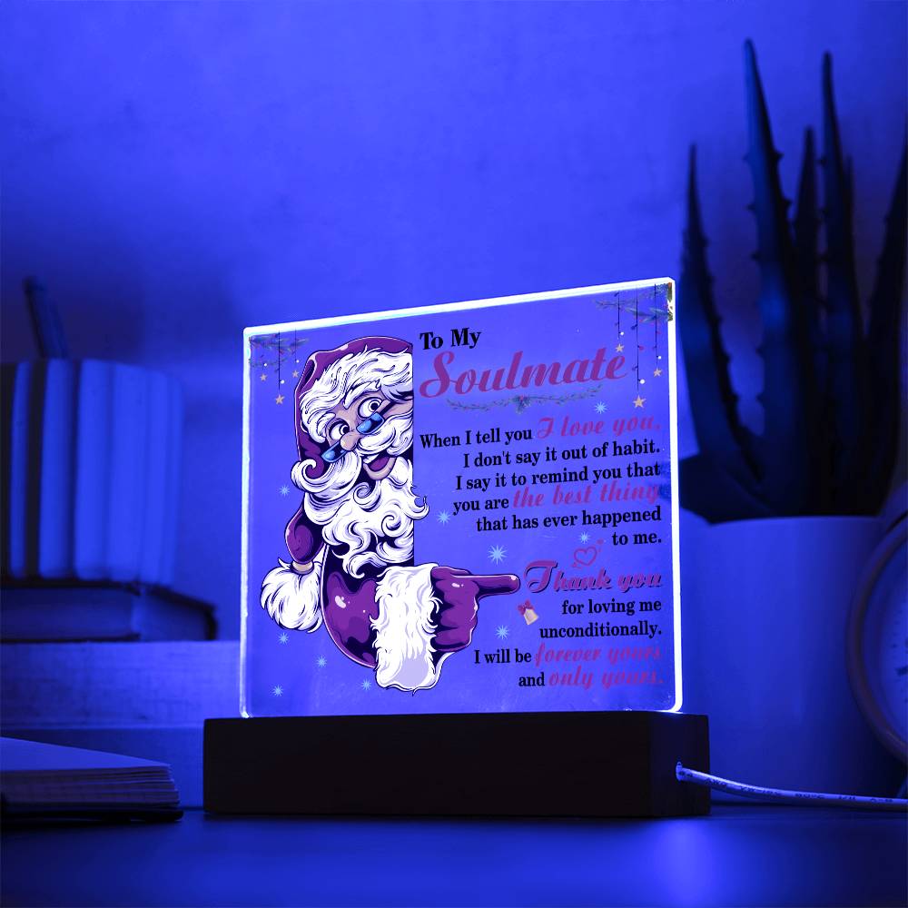 Forever Yours - Christmas-Themed Acrylic Display Centerpiece For Soulmate