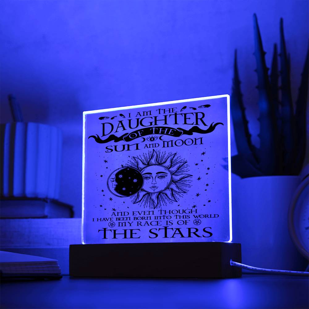 Daughter Of The Sun And Moon - Astrology-Inspired Acrylic Display Centerpiece