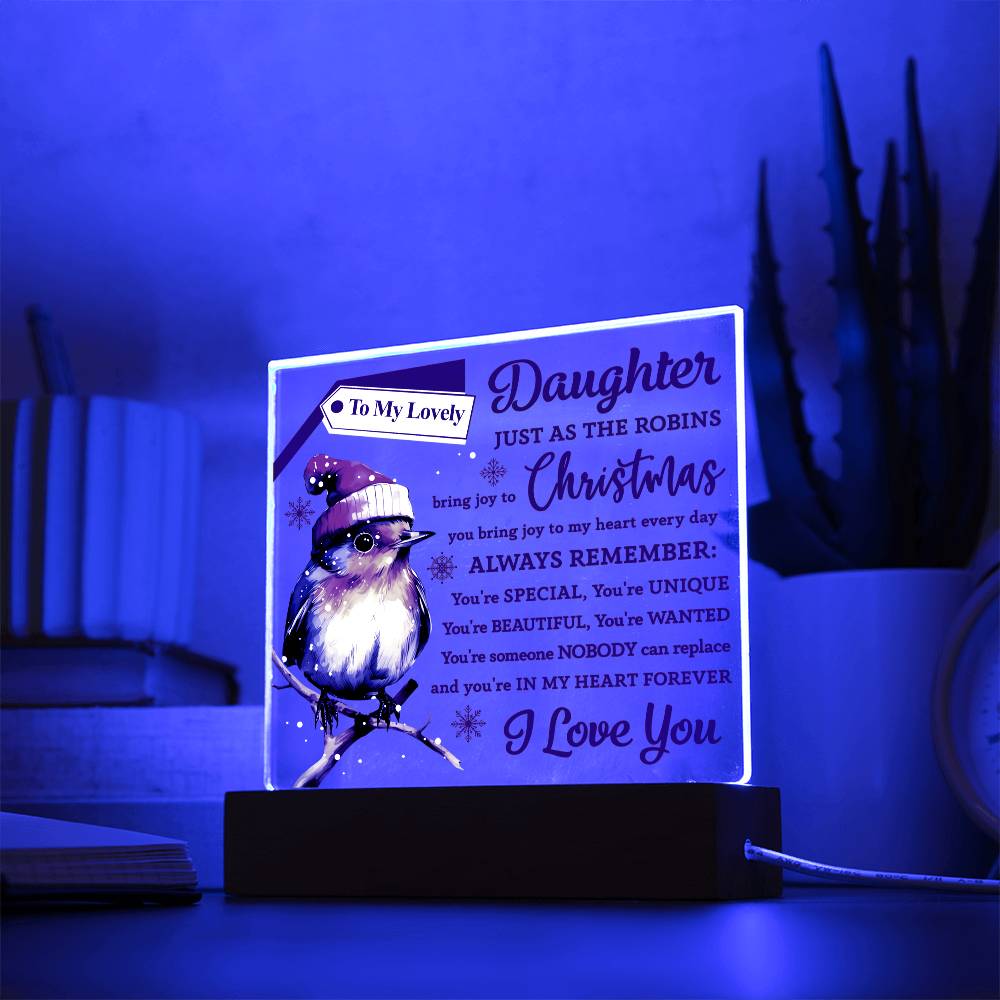 Joy To My Heart - Christmas-Themed Acrylic Display Centerpiece For Your Daughter