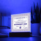 Certificate Of Achievement - Acrylic Display Centerpiece For Boyfriend's Dad