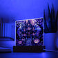 Haunted Mansion Stained Glass Halloween-Themed Acrylic Display Centerpiece