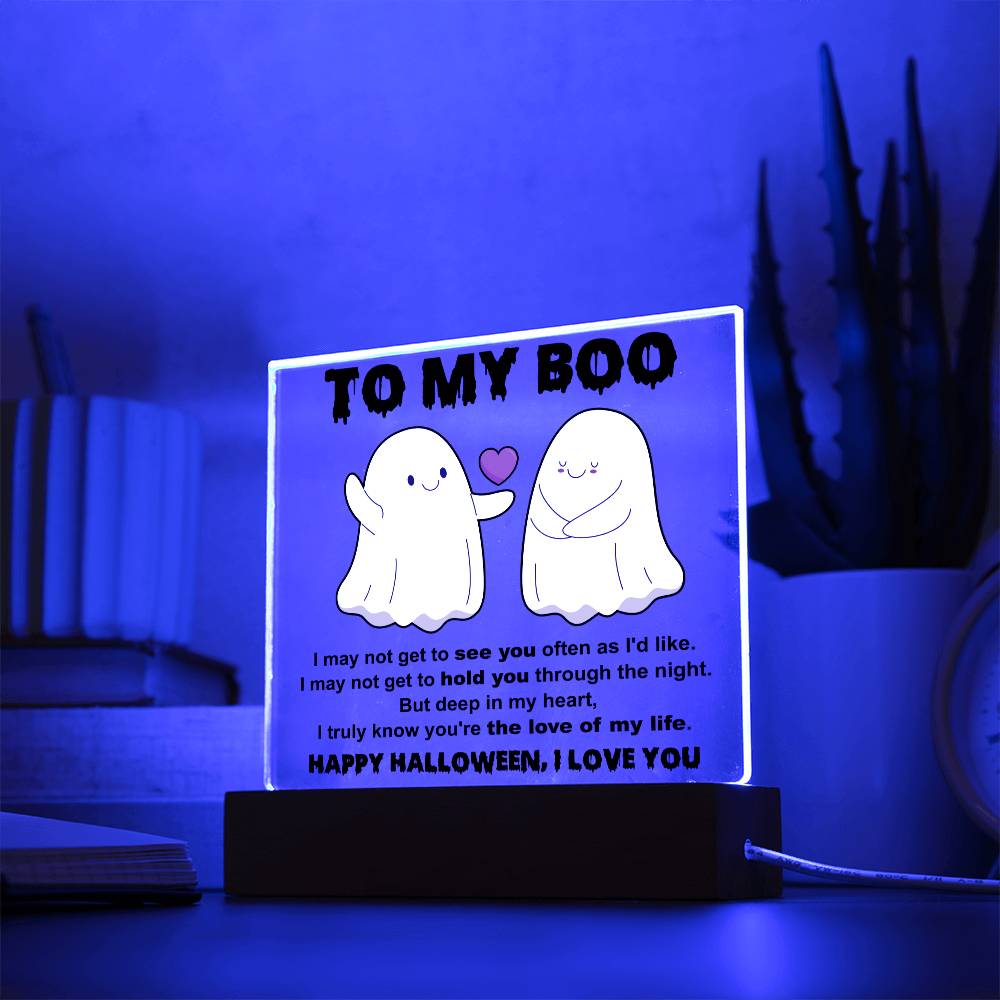To My Boo - Halloween-Themed Acrylic Display Centerpiece