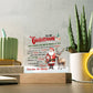 With You In Your Heart - Christmas-Themed Acrylic Display Centerpiece For Grandson