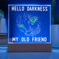 Hello Darkness - Halloween-Themed Acrylic Display Centerpiece