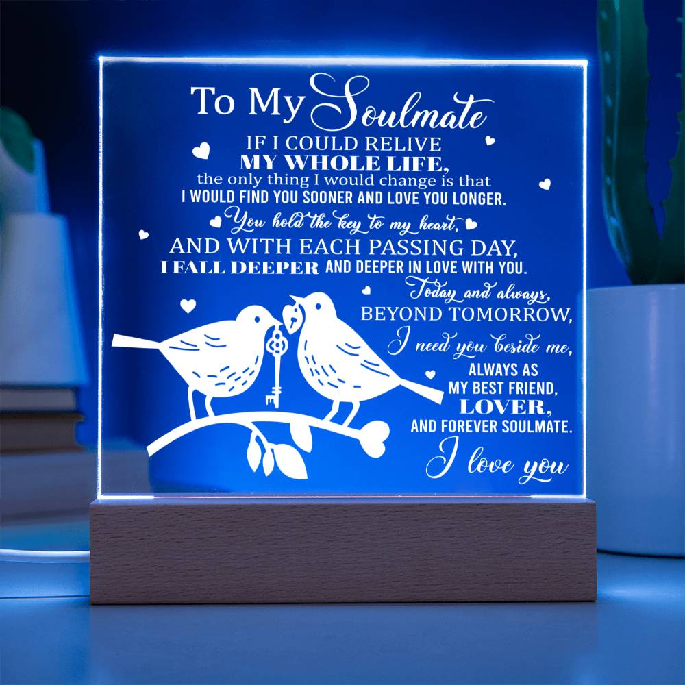 Key To My Heart - Acrylic Display Centerpiece For Soulmate