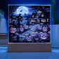 Halloween Mansion Stained Glass Halloween-Themed Acrylic Display Centerpiece