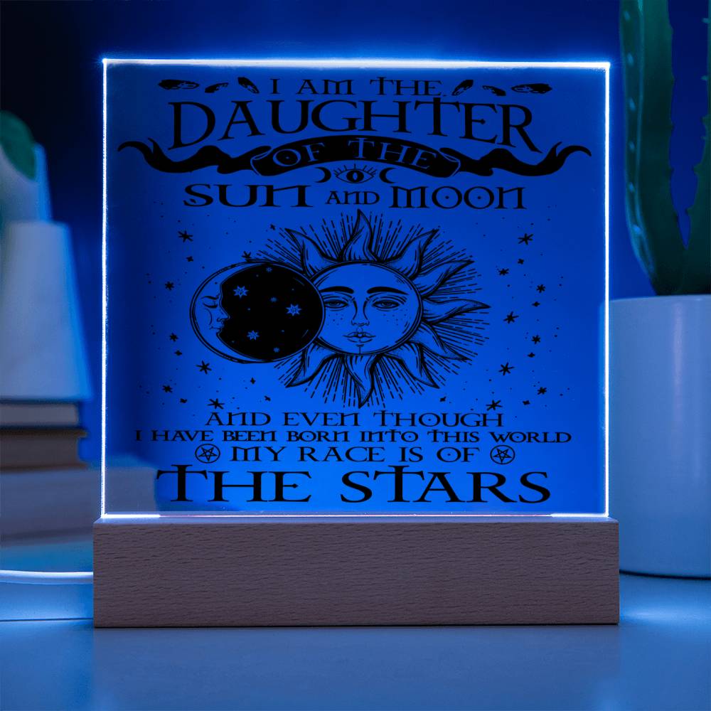 Daughter Of The Sun And Moon - Astrology-Inspired Acrylic Display Centerpiece