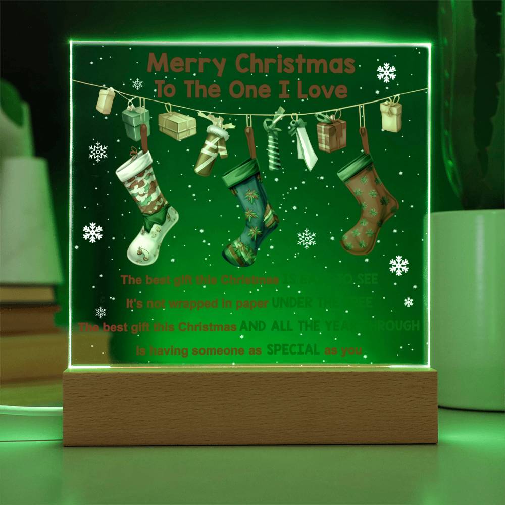 To The One I Love - Christmas-Themed Acrylic Display Centerpiece For My Love