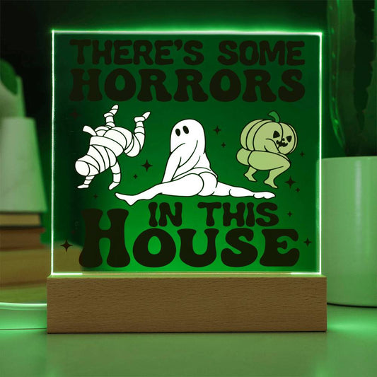 There's Some Horrors In This House - Halloween-Themed Acrylic Display Centerpiece