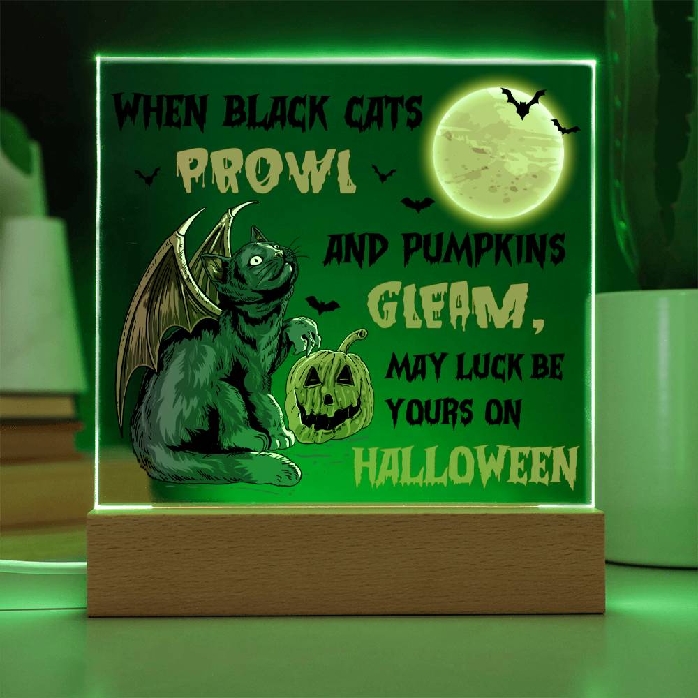 Pumpkins Gleam - Halloween-Themed Acrylic Display Centerpiece