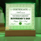 Certificate Of Achievement - Acrylic Display Centerpiece For Boyfriend's Dad