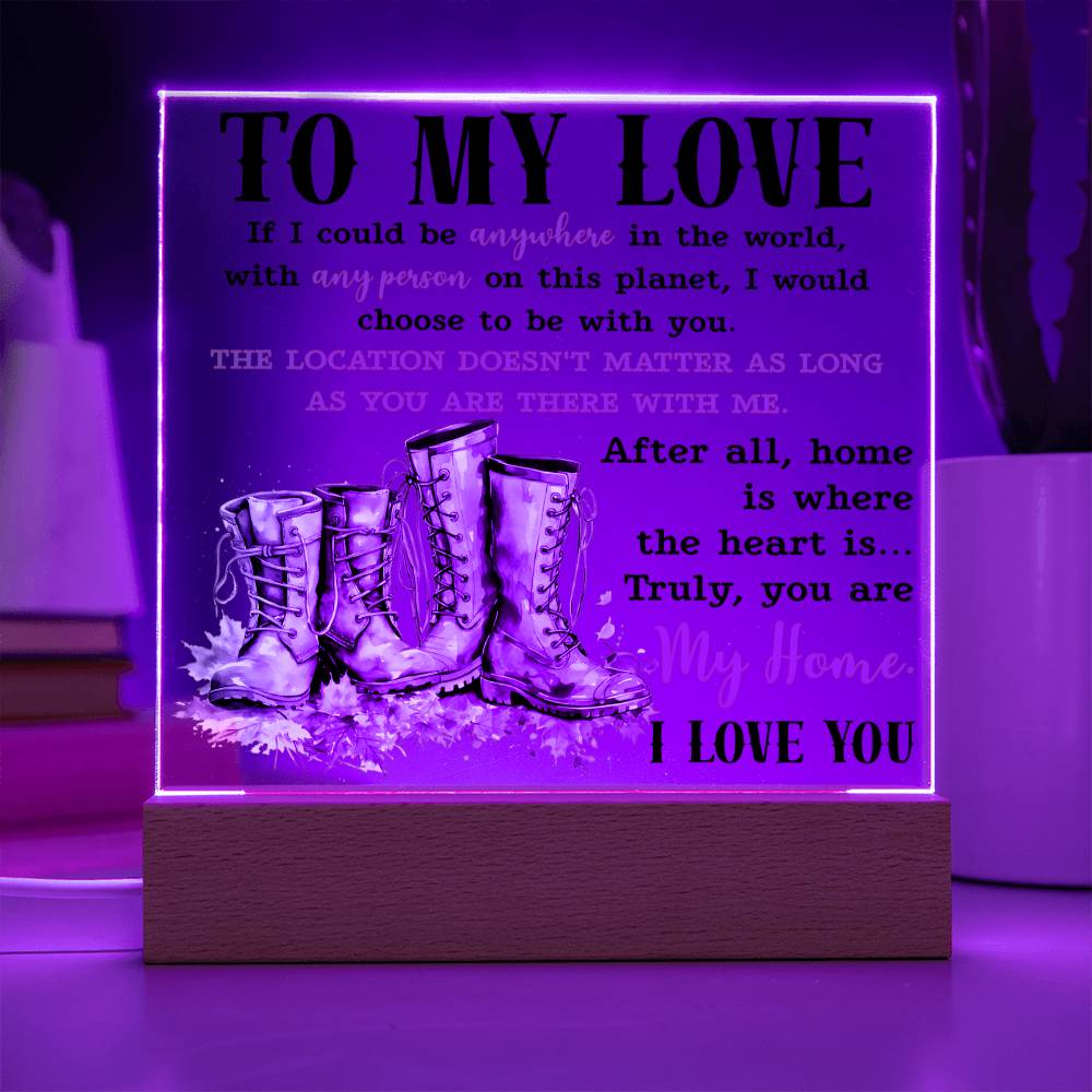 My Love My Home - Thanksgiving-Themed Acrylic Display Centerpiece For Your Love