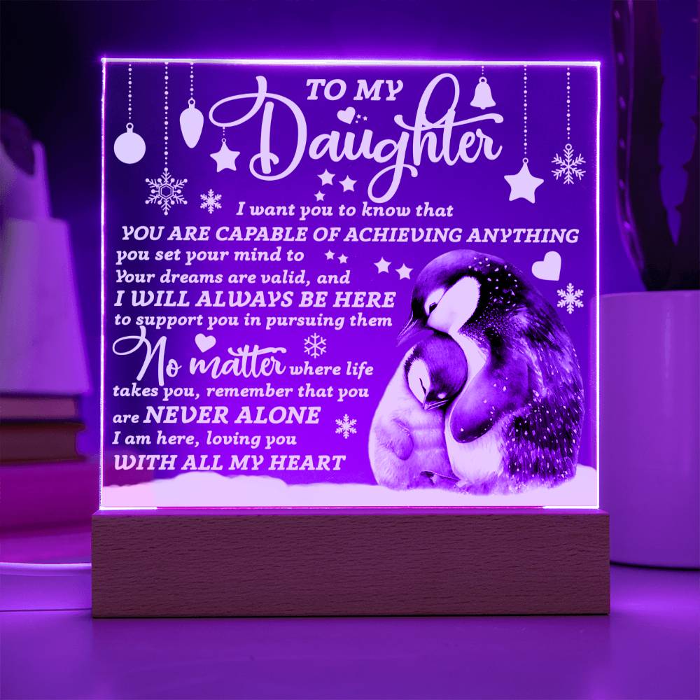 Loving You With All My Heart - Christmas-Themed Acrylic Display Centerpiece For Your Daughter