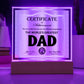 Official Recognition - Acrylic Display Centerpiece For Dad