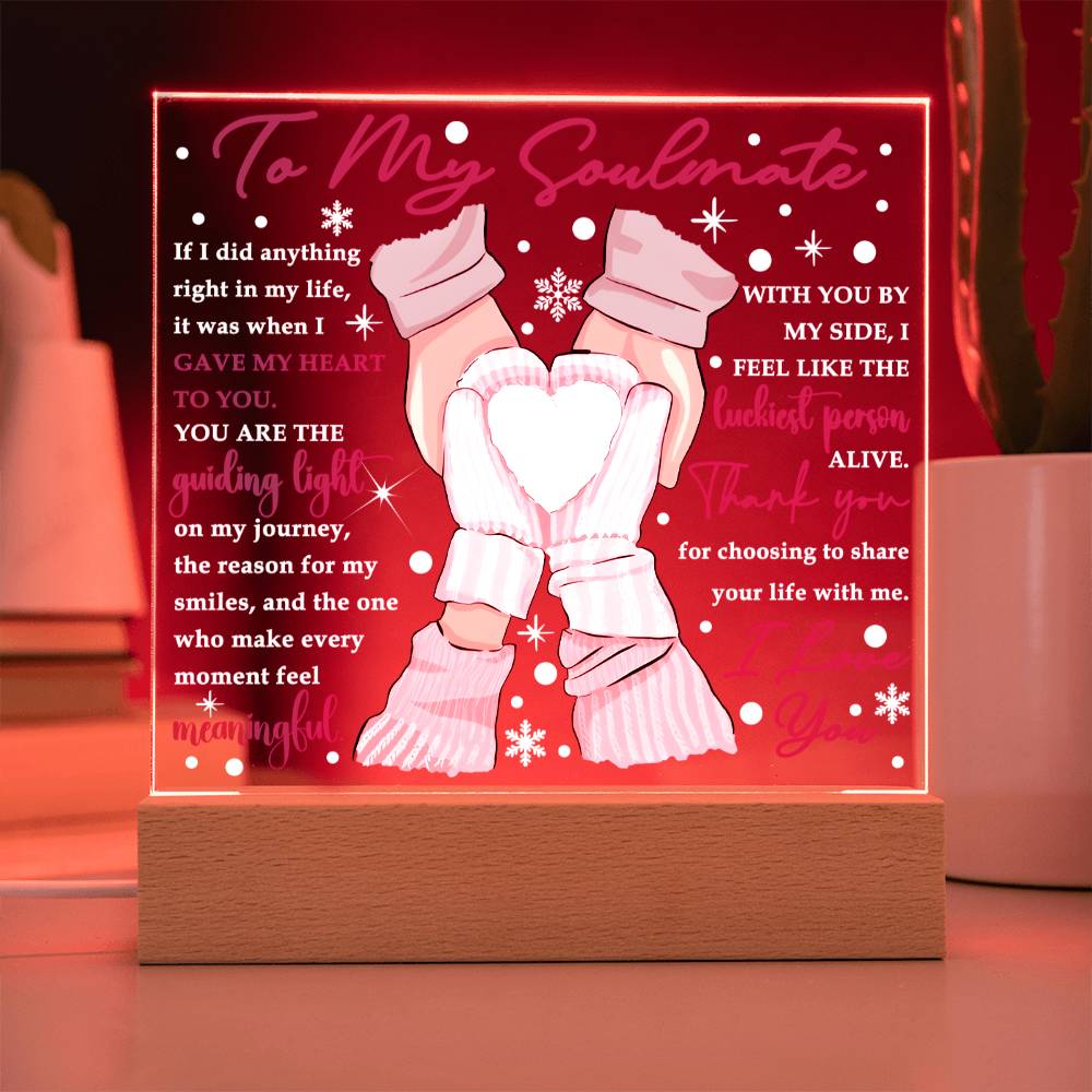 By My Side - Christmas-Themed Acrylic Display Centerpiece For Soulmate
