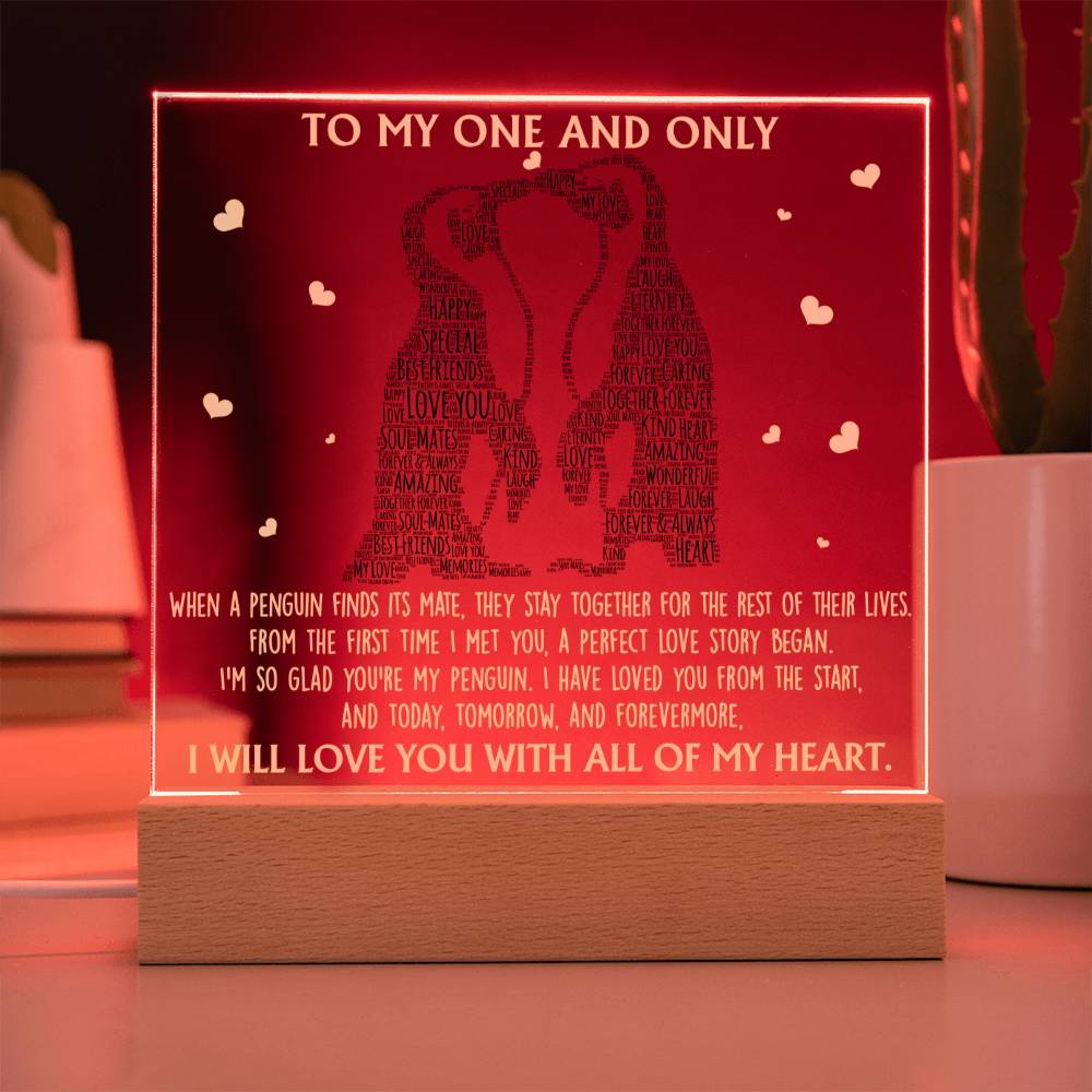 Perfect Love Story - Acrylic Display Centerpiece For Soulmate
