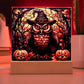 Owl Stained Glass Halloween-Themed Acrylic Display Centerpiece
