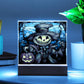 Pumpkin Ghost Stained Glass Halloween-Themed Acrylic Display Centerpiece