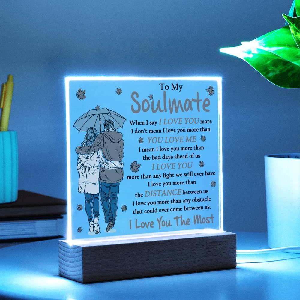 Love You Most - Thanksgiving-Themed Acrylic Display Centerpiece For Soulmate