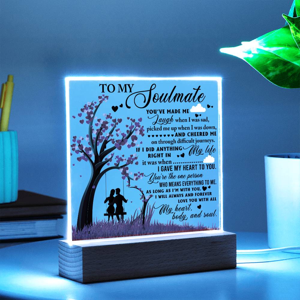 As Long As I'm With You - Acrylic Display Centerpiece For Soulmate