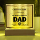 Official Recognition - Acrylic Display Centerpiece For Dad