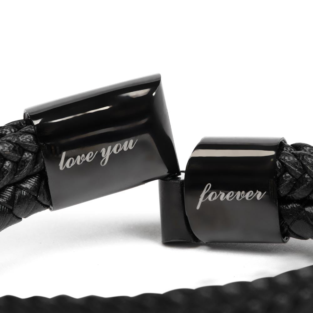 To Love Me As Your Very Own - Vegan Leather Bracelet For Stepdad